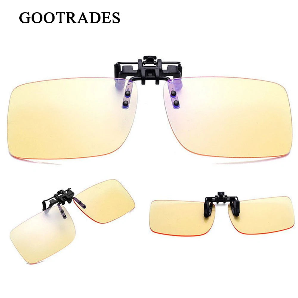 1pcs Clip On Blue Light Filter Blocking Glasses Office Computer Anti Blue Ray Clip On Eyeglasses UV Strain Relief For Women Men