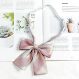 Fashion JK Bowtie Women College Student Collar Tie Cotton Plaid Bowknot Lolita Girls Adjustable Butterfly Anime Cosplay Cravat