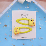 2 Pcs Lovely Little Chicken Children Elastics Hair Bands Hairpins Hair Clips Headwear Barrette Baby Girls Kids Hair Accessories