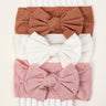3Pcs/Lot Knit Baby Headband Bow Newborn Elastic Soft Nylon Headbands For Baby Girl Turban Infant Hair Accessories Kids Headwear