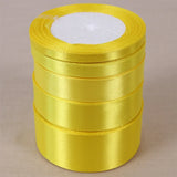 6mm 10mm 15mm 20mm 25mm 40mm 50mm Yellow Silk Satin Ribbons Christmas Wedding Party Decoration Gift Wrapping DIY Crafts Ribbons