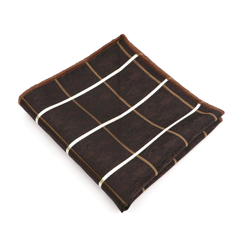 High Grade New Style Jacquard Woven Hanky Pocket Square Dot Striped Floral Handkerchief Fit Formal Party Workplace Suit Gift