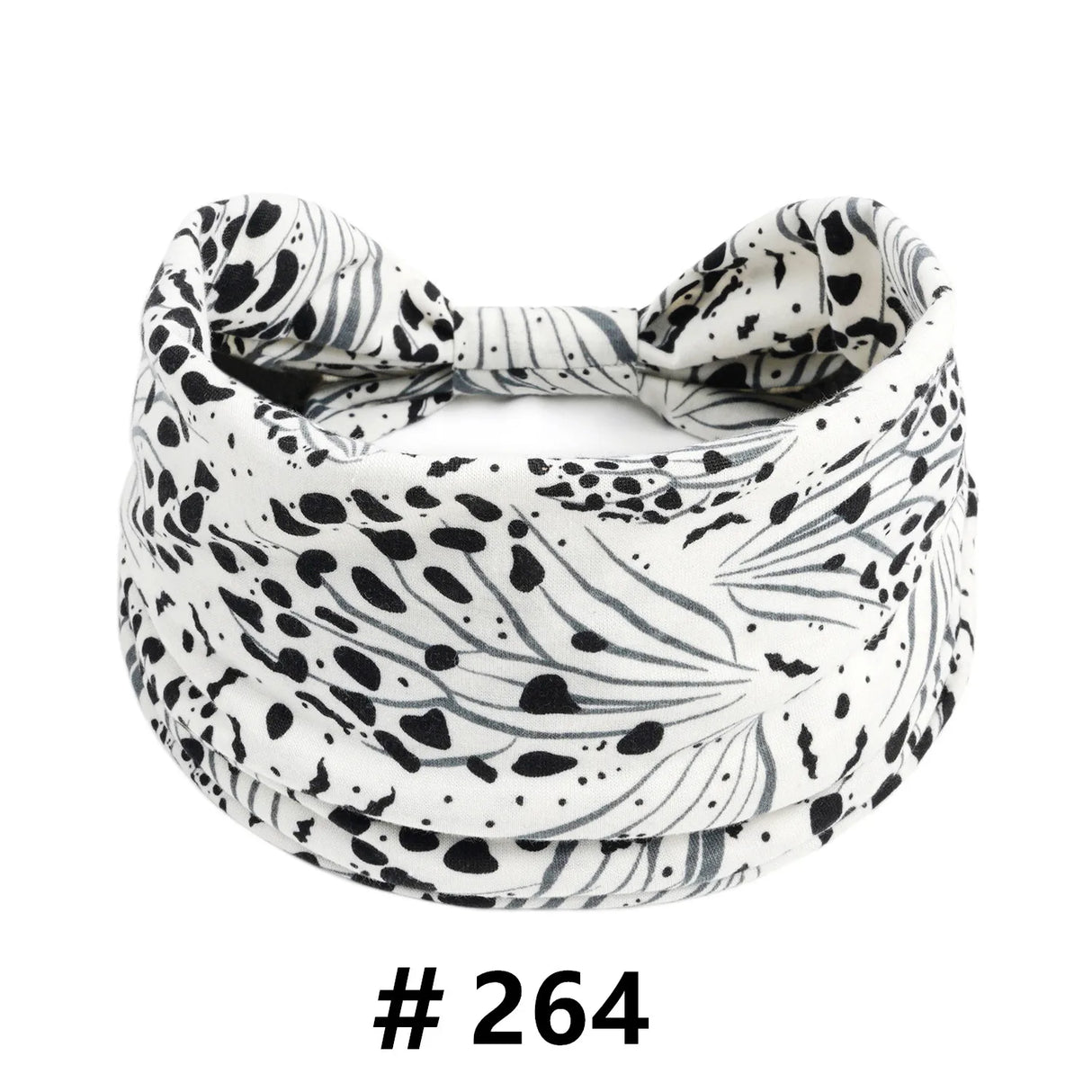 Leopard Print Headbands for Women Wide Boho Turban Head Wraps Cotton Knotted Elastic Hairbands Non Slip Workout Hair Accessories