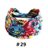 Leopard Print Headbands for Women Wide Boho Turban Head Wraps Cotton Knotted Elastic Hairbands Non Slip Workout Hair Accessories