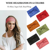 Wide Headbands For Women Non Slip Soft Elastic Hair Bands Yoga Running Sports Workout Gym Head Wraps Turbans Bandana