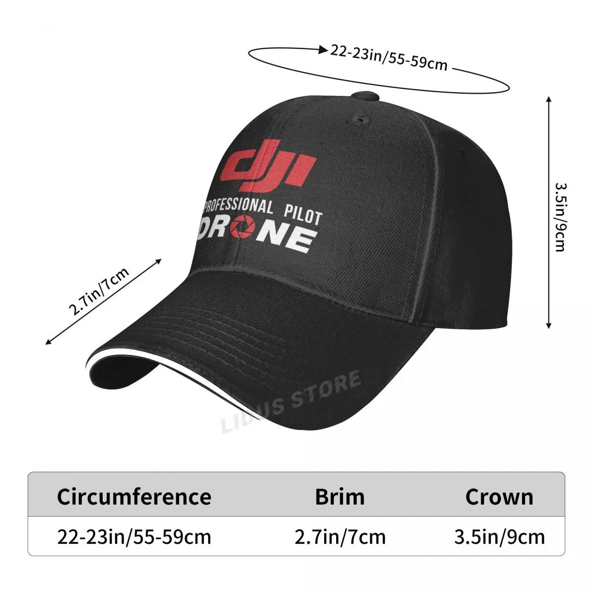 DJI Professional Pilot Drone Baseball Cap Motor Men Cotton Cool DJI Hat Women Unisex Peaked Caps