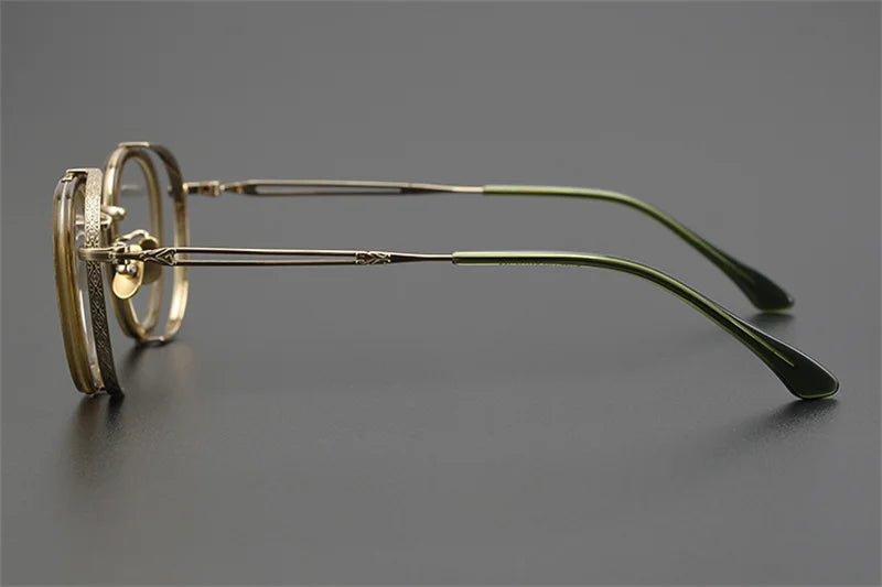 Exquisite Titanium Handmade Glasses Frame Mens Women Retro Square Spectacle Frames Eyeglasses Japanese Design Oval Round Eyewear