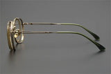 Exquisite Titanium Handmade Glasses Frame Mens Women Retro Square Spectacle Frames Eyeglasses Japanese Design Oval Round Eyewear