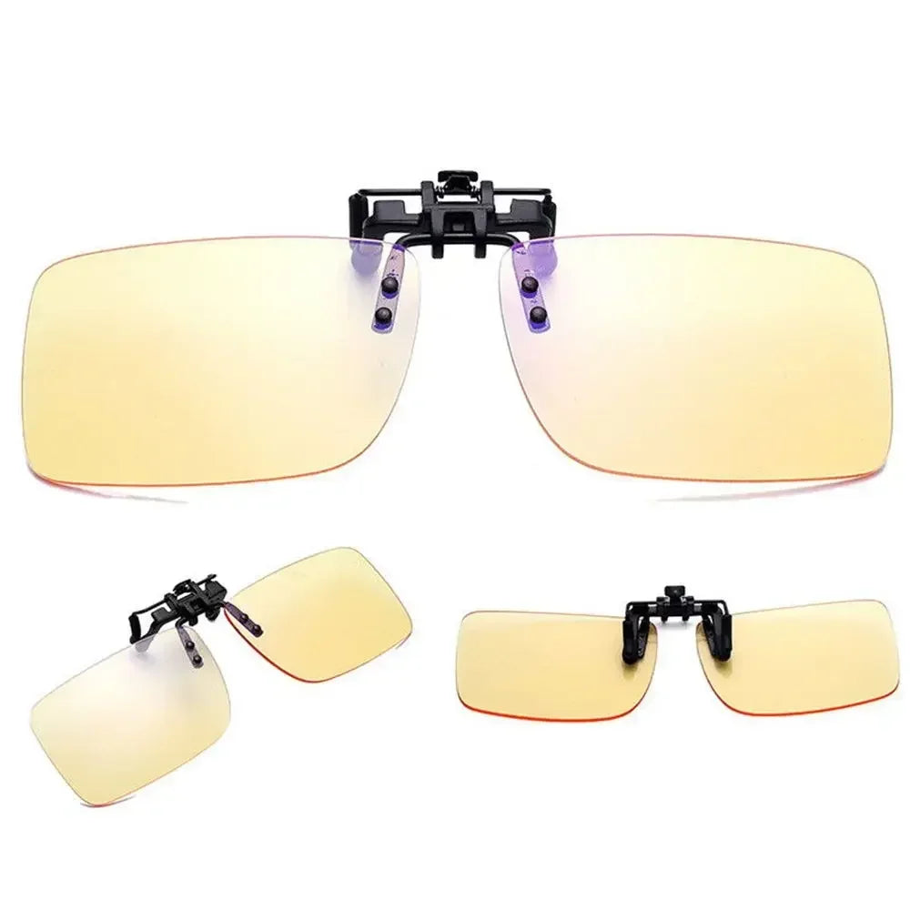 1pcs Clip On Blue Light Filter Blocking Glasses Office Computer Anti Blue Ray Clip On Eyeglasses UV Strain Relief For Women Men