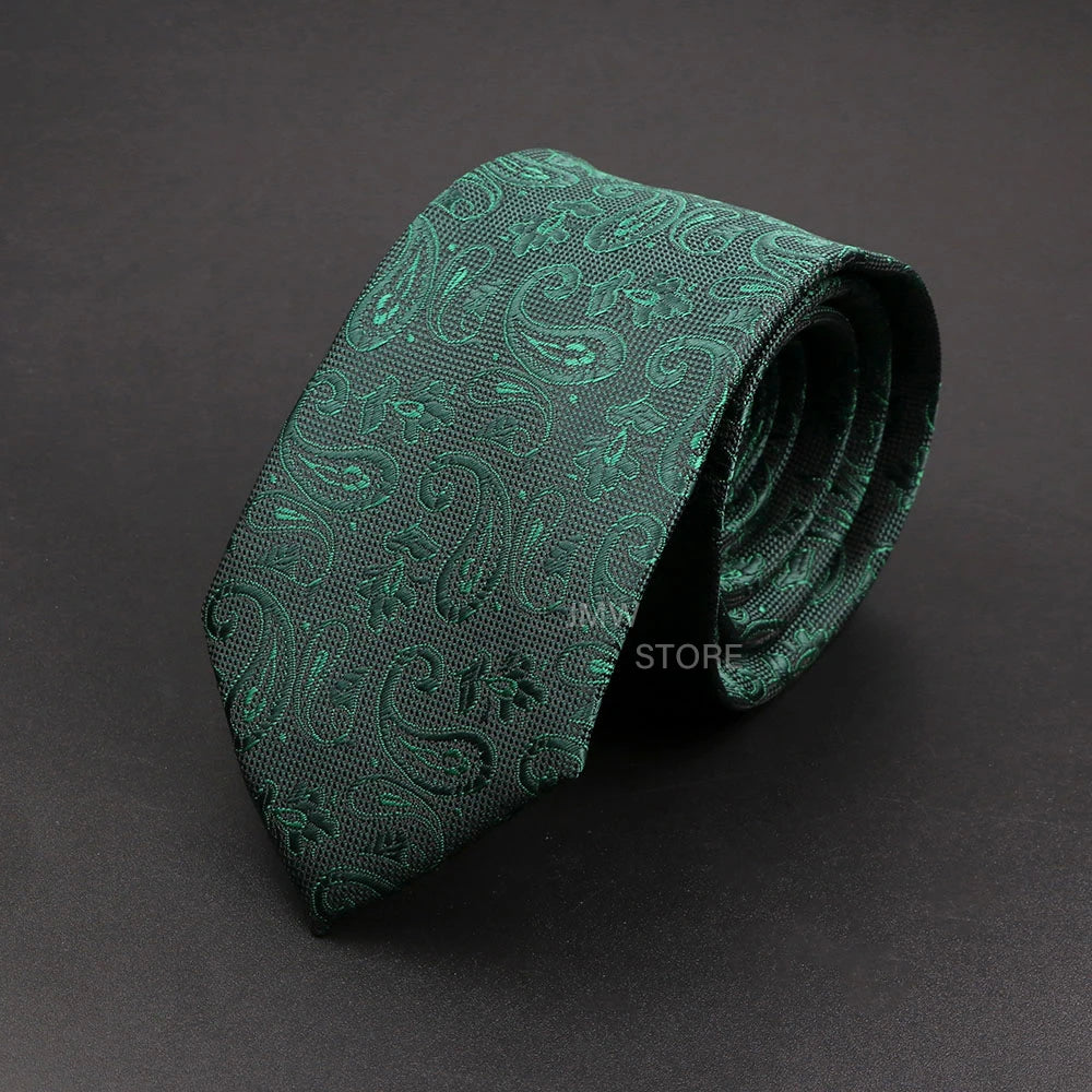 New Design Wedding Men Tie Grey Brown Green Paisley Flower Neckties Men Business Dropshipping Groom Collar Accessories Gift