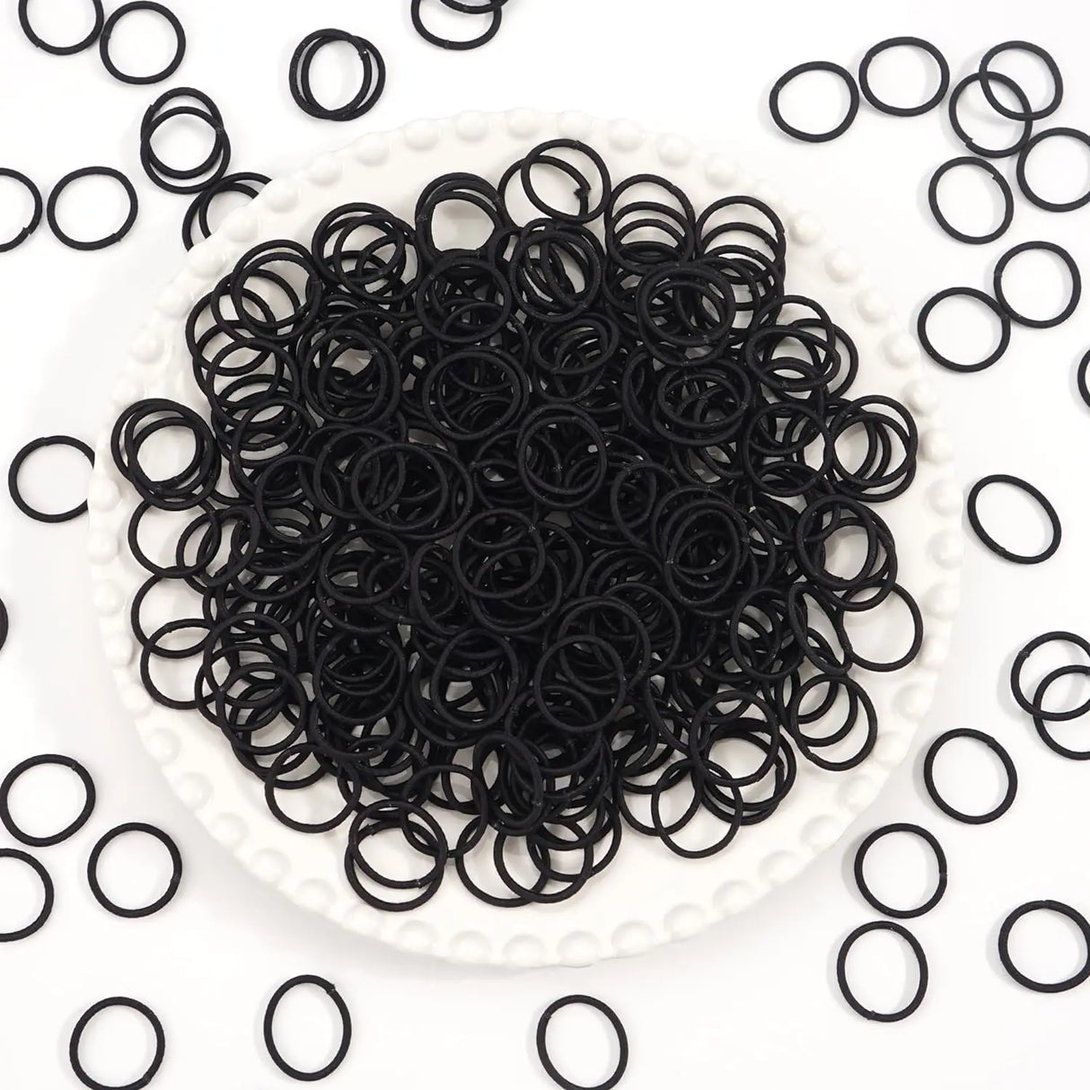 200PCS Baby Toddler Hair Ties Multicolors Elastic Hair Ties 2cm in Diameter No Crease Finger Hair Elastics Small Ponytail Holder