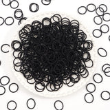 200PCS Baby Toddler Hair Ties Multicolors Elastic Hair Ties 2cm in Diameter No Crease Finger Hair Elastics Small Ponytail Holder