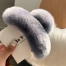 Muweordy New Oversized Faux Fur Big Crab Hair Clip for Girls Rabbit Hair Claw Clips Cute Plush Ponytail Women's Hair Barrettes