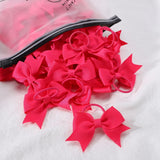 10Pcs/lot Grosgrain Ribbon Pigtail Hair Bows Elastic Hair Ties Hair Bands Holders Girls Baby Hair Accessories for Baby Infants