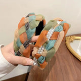 Girls Non-slip Headbands Braided Hair Bands Pearl Hair Bands Daily Hair Accessories Girls Hair Accessories