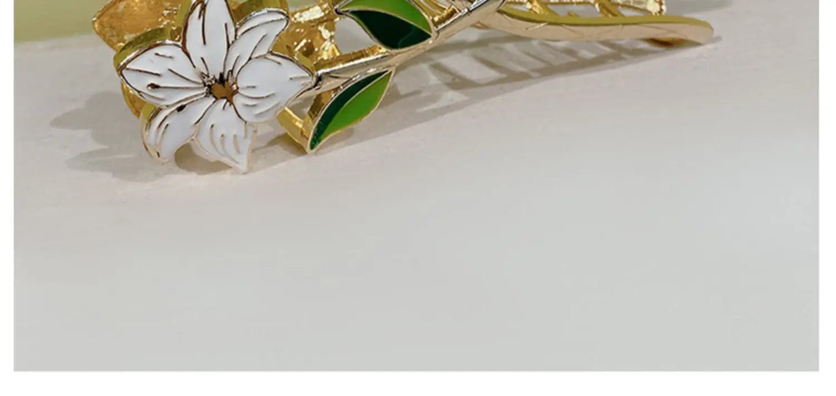 New Women Metal Hair Claw Elegant Gold Flowers Hair Clips Barrette Crab Headband Ponytail Clip Headwear hair accessories tiara