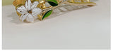 New Women Metal Hair Claw Elegant Gold Flowers Hair Clips Barrette Crab Headband Ponytail Clip Headwear hair accessories tiara