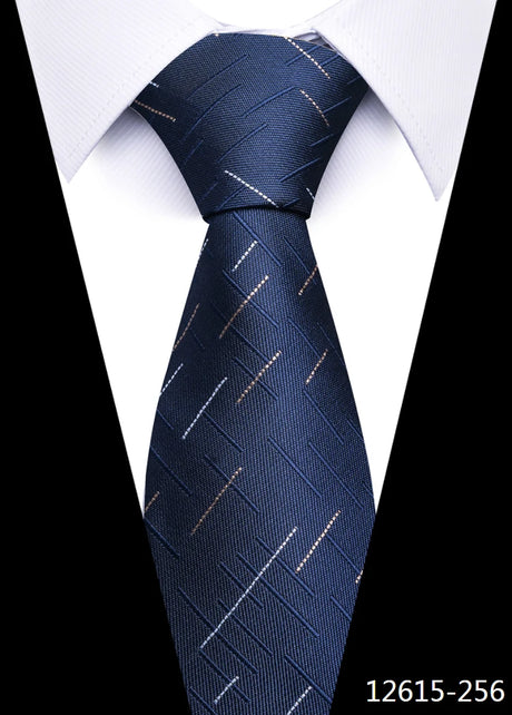 8 cm Tie Men Gravatas Classic Many Color Newest design Silk Necktie Shirt Accessories Striped Sky Blue Man's Office