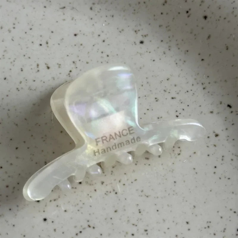 French Style Woman Exquisite Version Gold Label Small Acetate Hair Claws Barrettes Lady Trendy Side Clips Girls Hair Accessories