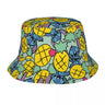 Unisex Kawaii Bucket Hats Funny Stitch Cartoon Accessories Bob Hat For Beach Headwear Lightweight