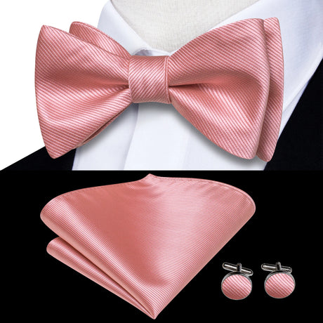 Dropshipping Jacquard Silk Mens Self Bow Tie Hanky Cufflinks Set Male Butterfly Knot Bowtie Wholesale for Male Wedding Business