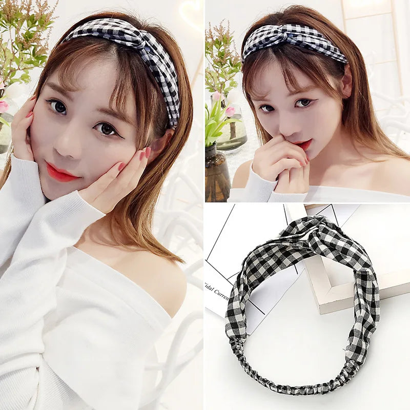 Cross elastic headband chiffon silk headband ladies headband hair accessory sports face wash
