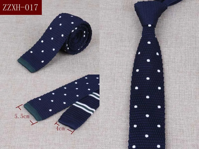 Men's Suits Knit Tie Plain Necktie For Wedding Party Tuxedo Casual Dots Woven Skinny Gravatas Cravats Accessories 25colors