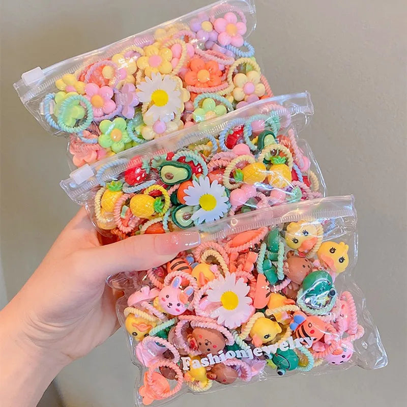 20Pcs/Set infant Cute Bowknot Headbands Girls Elastic Hair Bands Bows Headwear for Kids Cartoon Ornaments Gift Hair Accessories