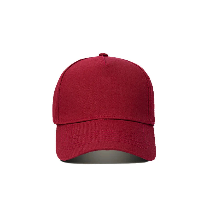 Wholesale 5-Panel Solid Color Embroidery Baseball Cap Custom Logo Snapback Cap Outdoor Curved Roof Dome Sunscreen Sports Cap