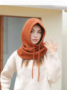 A Women Winter Beanie Hats One-Piece Knit Balaclavas Mask  Neck Circle Scarf Ski Snow Hat