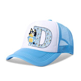 Blueyi Bingo Kids Baseball Cap Cartoon A-Z Letter Print Sun Hat Boys Summer Casual Caps Kawaii Adjustable Peaked Hats Child Gift