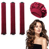 Heatless Hair Curler Satin Sleeping Cap Set No Heat Hair Rollers Curling Rod Headband Soft Curlers Lazy Curls Bonnet Night Hat