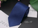 New Classic Blue Black Ties for Men Silk Mens Neckties for Wedding Party Business Adult Neck Tie Casual Solid Tie