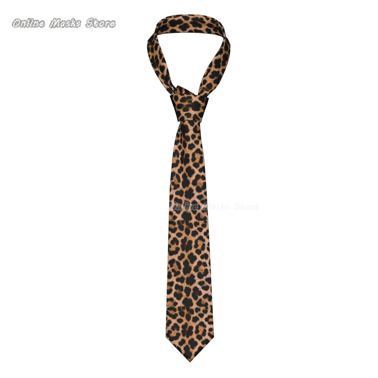 Leopard Men Neckties Silk Polyester 8 cm Narrow Tiger King Neck Tie for Men Suits Accessories Wedding Party Cosplay