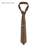 Leopard Men Neckties Silk Polyester 8 cm Narrow Tiger King Neck Tie for Men Suits Accessories Wedding Party Cosplay