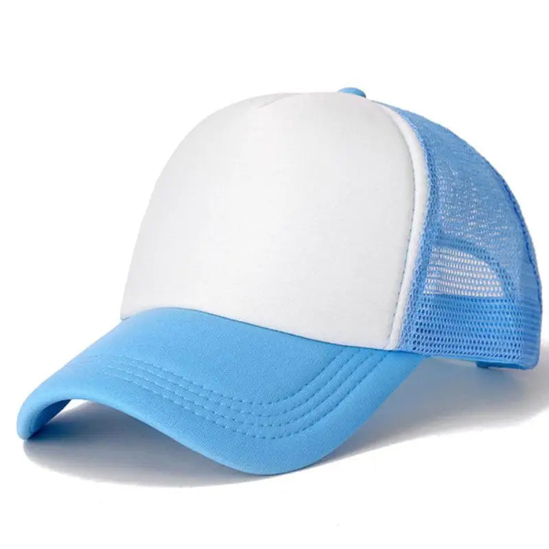 COKK Mesh Baseball Cap Adjustable Snapback Hats For Women Men Unisex Hip Hop Trucker Cap Dad Hat Sponge Soft Breathable Black