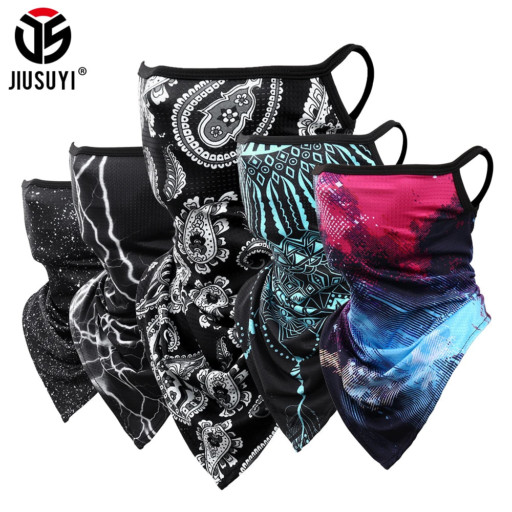 3D Headband Paisley Neck Gaiter Tube Scarves Hanging Ear Cover Scarf Breathable Windproof Face Mask Guard Bandana Men Women