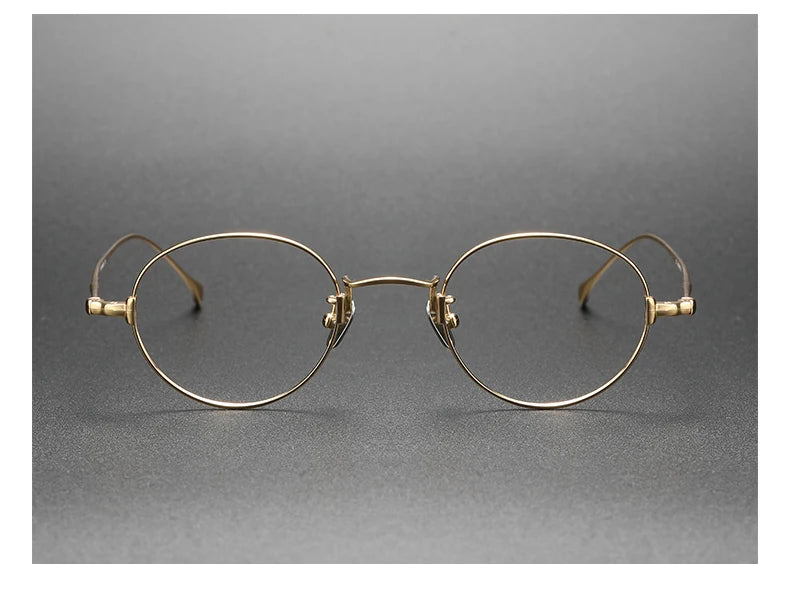 Pure Titanium Glasses Frame Men Women Vintage Round Brand Design Eyeglasses Frames New Titan Eyewear High Quality Spectacles