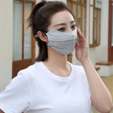 2024 New Sunscreen Mask Traceless Women Ice Silk Anti-ultraviolet Summer Fashion Breathable Thin Cover Face Mask