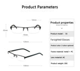 Titanium Alloy Frame Presbyopic Glasses Women Far Sight Eyeglasses Finished Optical Business Reading Eyewear Diopter +1.0 TO+4.0