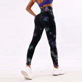 Tie-dye yoga clothing set, sports bra, intimates, yoga pants, non-falling sports tights, peach butt lifting line