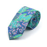 New Style Floral Printed 6cm Tie Blue Green Purple Skinny 100% Cotton Necktie For Men Women Wedding Party Suits Shirt Accessory