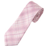 Adjusted Pre-Tied Necktie Elegant Pink Checkered Neck Tie Japanese JK Cosplay Bowtie Bowknot for School Uniform Neckwear