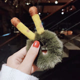 Women Girl Cute Cartoon Hair Scrunchies Panda Cows Cat Rabbit Plush Elastic Hair Bands Sweet Pontail Ties Christmas Accessories