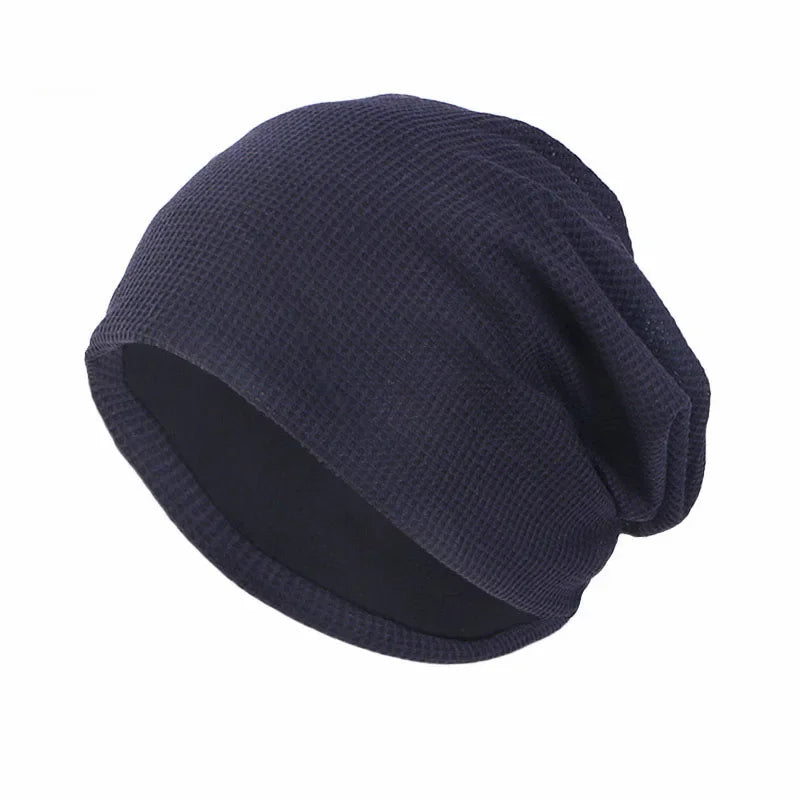 Unisex Men Women Beanie Cotton Night Sleep Cap Bonnet Chemo Hat Headwear Turban Baggy Hair Care Nightcap Pullover Hat Solid Colo