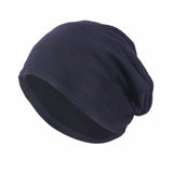 Unisex Men Women Beanie Cotton Night Sleep Cap Bonnet Chemo Hat Headwear Turban Baggy Hair Care Nightcap Pullover Hat Solid Colo