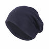 Unisex Men Women Beanie Cotton Night Sleep Cap Bonnet Chemo Hat Headwear Turban Baggy Hair Care Nightcap Pullover Hat Solid Colo