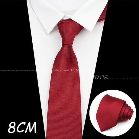 Gracefully Solid Color Polyester Neckties Brown 8 CM Ties For Wedding Party Daily Shirt Suit Cravats Accessories Decoration Gift