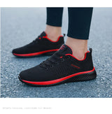 Men Running Sneakers Lightweight Athletic Shoes Classical Mesh Breathable Lace-up Outdoor Walking Shoes Male Tennis Shoes