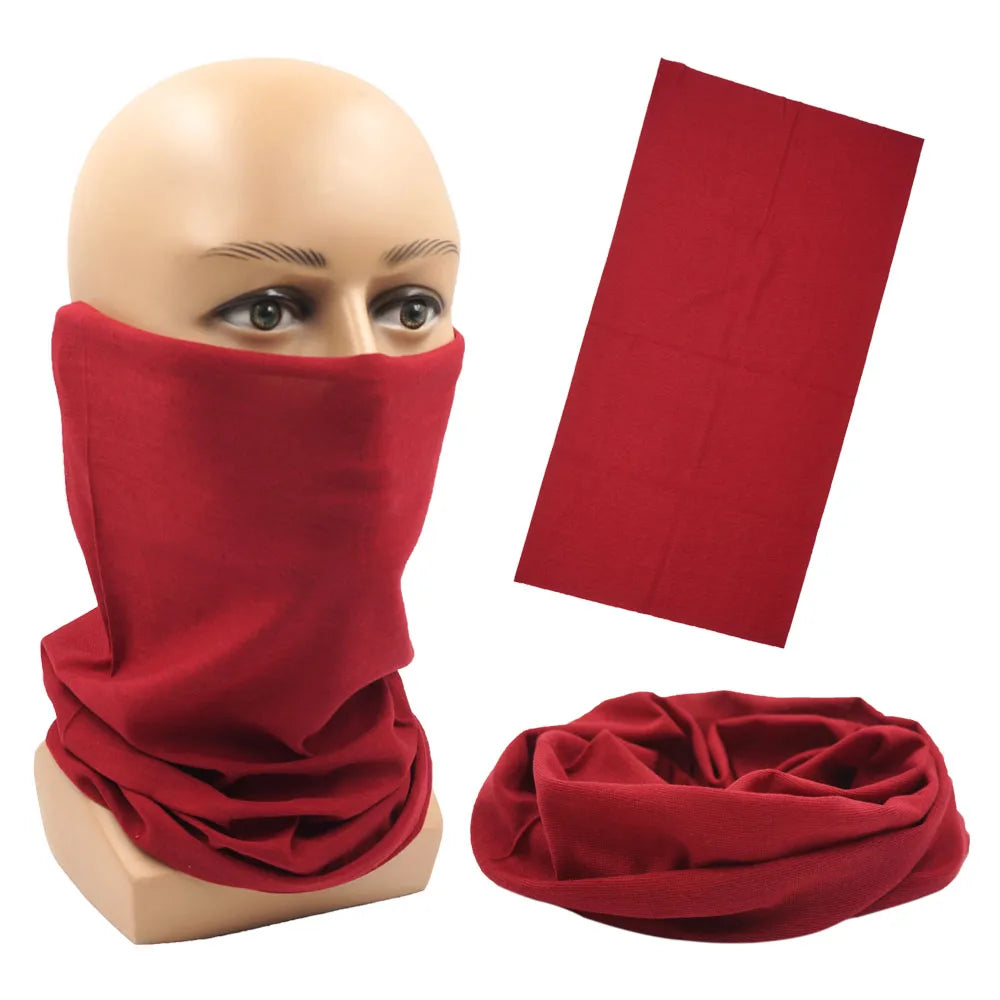 Outdoor Magic Bandana Solid Neon Color Cycling Hiking Scarves Headband Polyester Fashion Neck Cover Fishing Windproof Face Mask